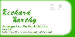 richard marthy business card